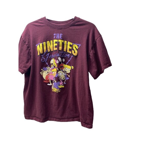 Women’s XL T-Shirt "The Nineties Generation" The Rugrats Burgundy Colour - GUC - Picture 4 of 7